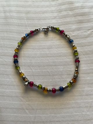 Collar Uno Para Mí multicolor y plata.