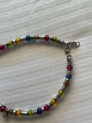 Collar Uno Para Mí multicolor y plata.