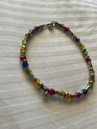 Collar Uno Para Mí multicolor y plata.