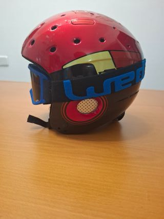 Casco Salomon esquí/snowboard rojo