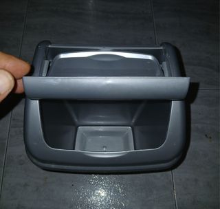 Cubo baño - plástico plateado