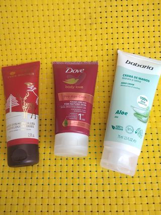Cremes de Mão Yves Rocher, Babaria, Dove