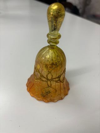 Campanella vetro oro-arancio