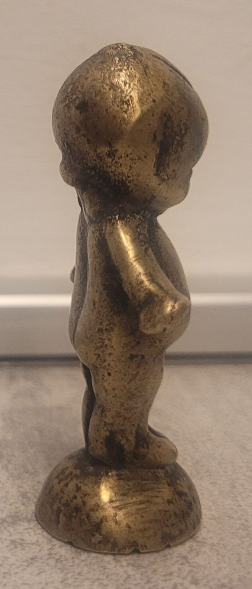 Scultura  Kewpie vintage in ottone