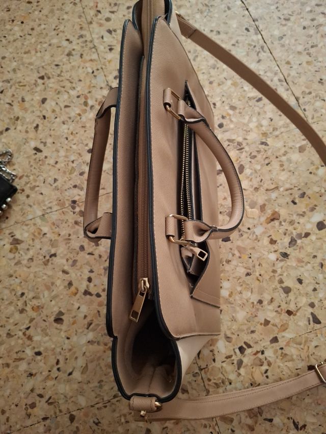 Bolso bandolera beige