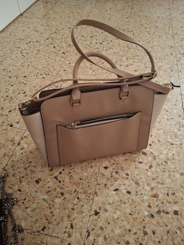 Bolso bandolera beige