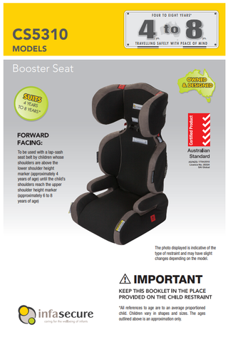 Silla coche bebé InfaSecure CS5310 (Negociable)