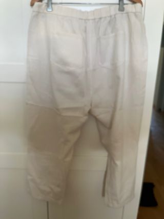 Pantalones Lino Zara XXL Beige