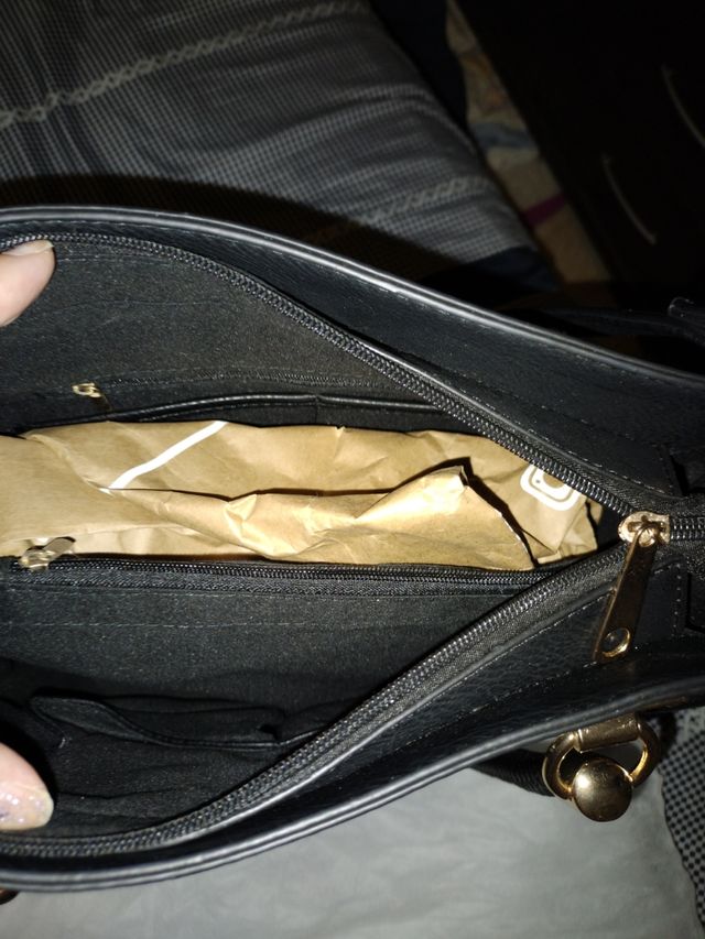 Bolso osito negro grande doble asa i