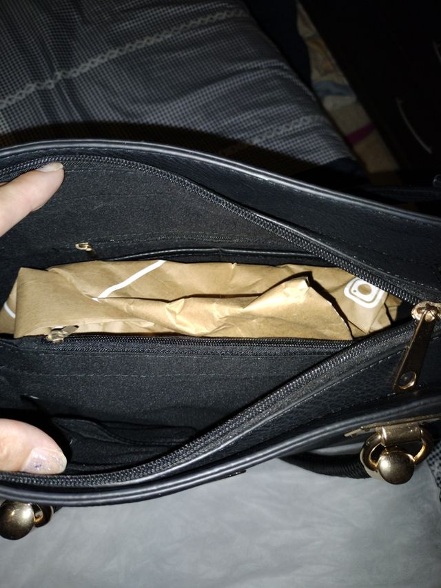 Bolso osito negro grande doble asa i