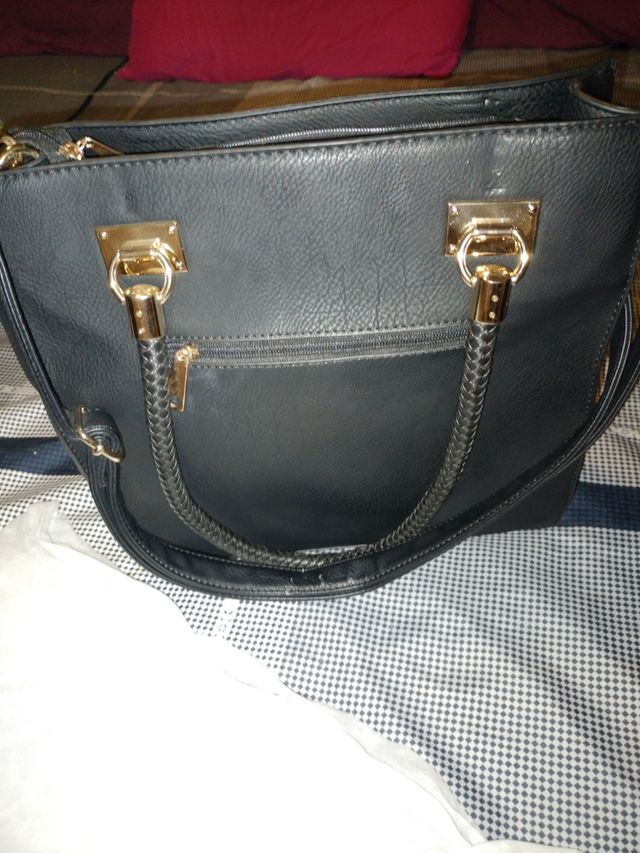 Bolso osito negro grande doble asa i