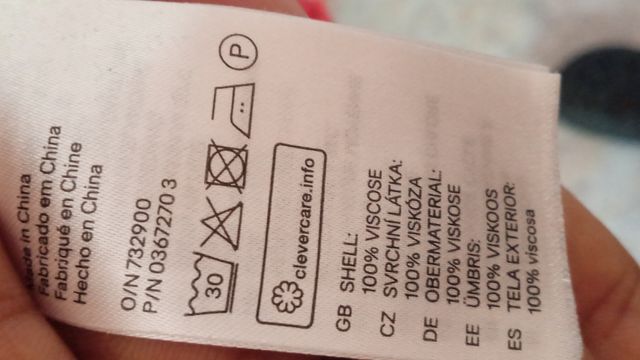 Blusa H&M manga 3/4 naranja talla M Color coral