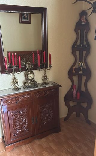 Conjunto recibidor: espejo + mueble