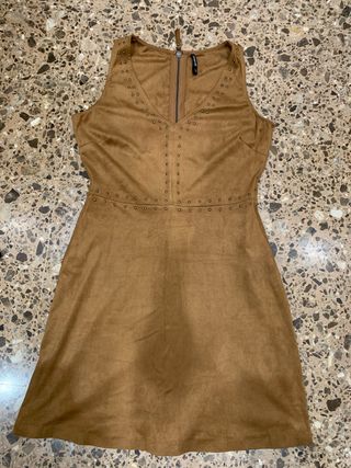 Vestido talla S Stradivarius - marrón antelina