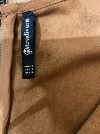 Vestido talla S Stradivarius - marrón antelina