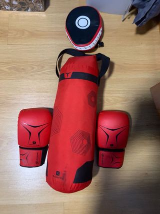 Saco boxeo + guantes