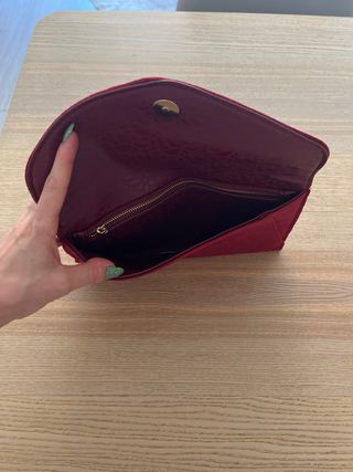 Bolso Swarovski rojo terciopelo