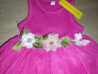 Vestido niña rosa tul, 1 año. Navidad. Noche vieja