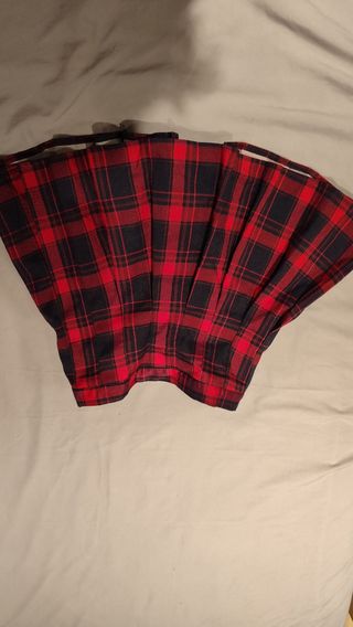 Minifalda escocesa roja y azul