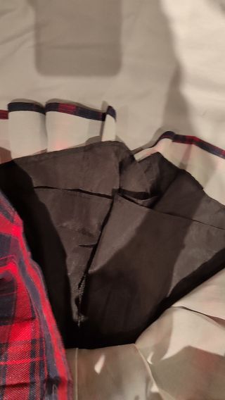 Minifalda escocesa roja y azul