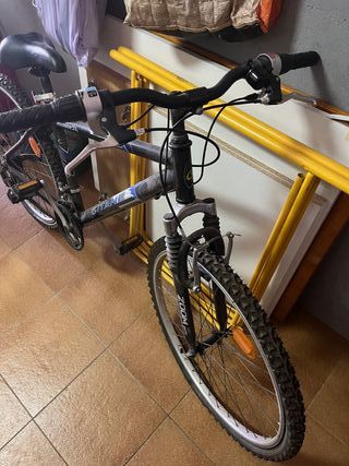 2 bicicletas, más dos cascos, más dos manchas