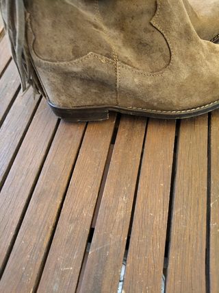 Botines ante marrón Zara 37