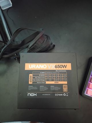 Fuente alimentación NOX VX650W 80+ bronce