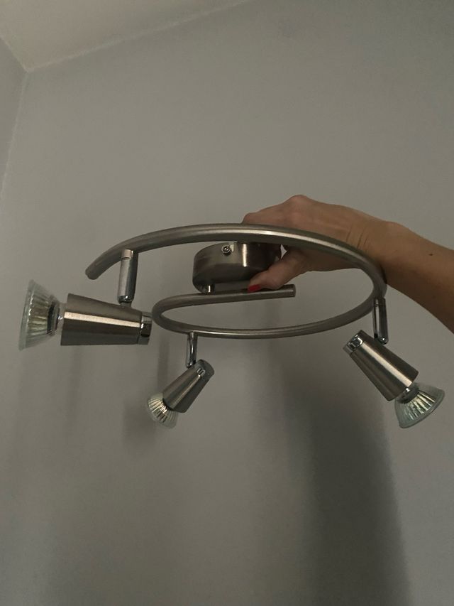 Lampada da soffitto in acciaio inox a 3 luci