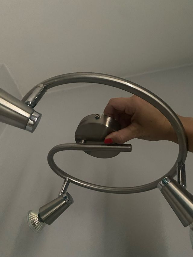 Lampada da soffitto in acciaio inox a 3 luci