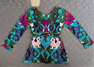 Top Roberto Cavalli multicolor maniche lunghe
