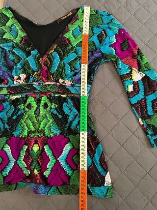 Top Roberto Cavalli multicolor maniche lunghe