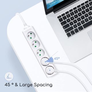 Aigostar Regleta alargador de 5 enchufes 16A 2P+E