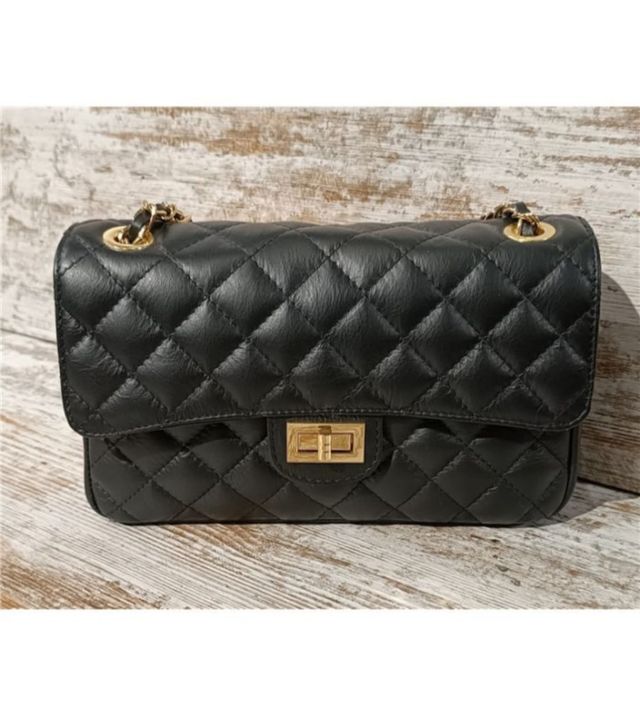 Bolso acolchado rombo piel