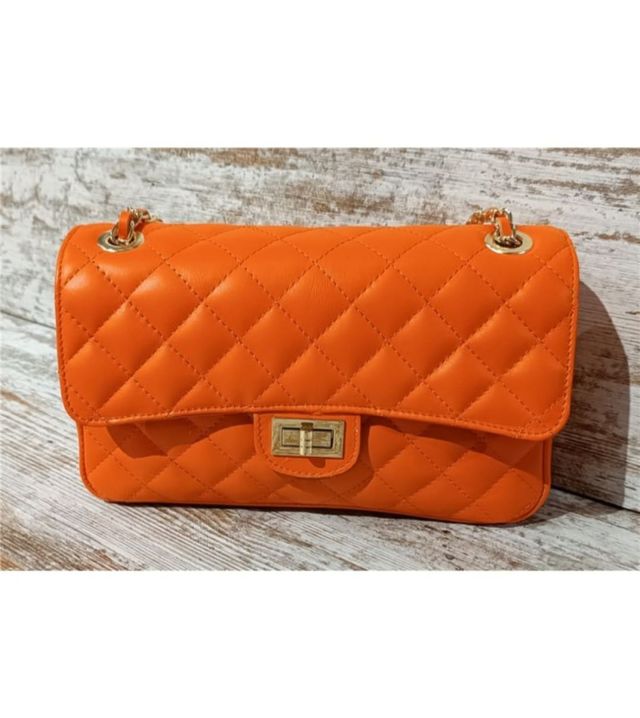 Bolso acolchado rombo piel