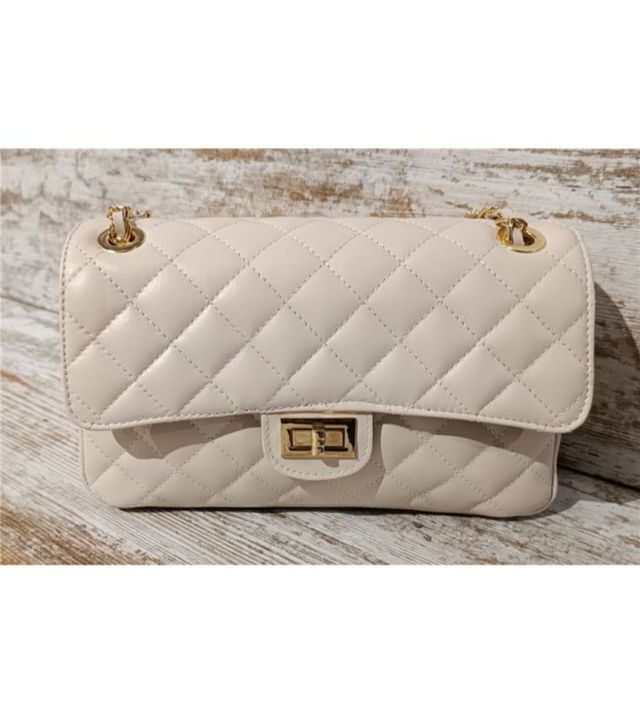 Bolso acolchado rombo piel