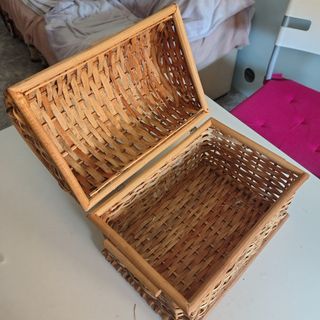 Caja mimbre vintage largo 0,28cm.altoo,23 anc.0,18