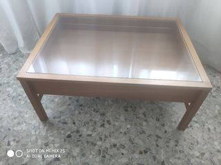 Mesa centro madera cristal recoger en sant Antoni 
