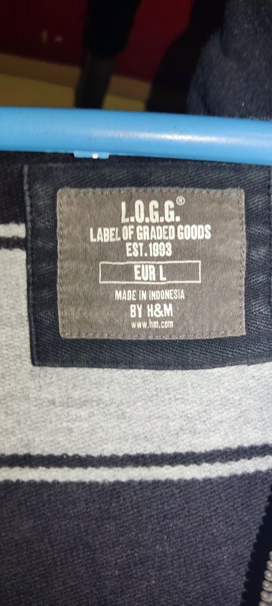 Sudadera rayas gris-negra L