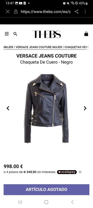 Chaqueta Versace negra