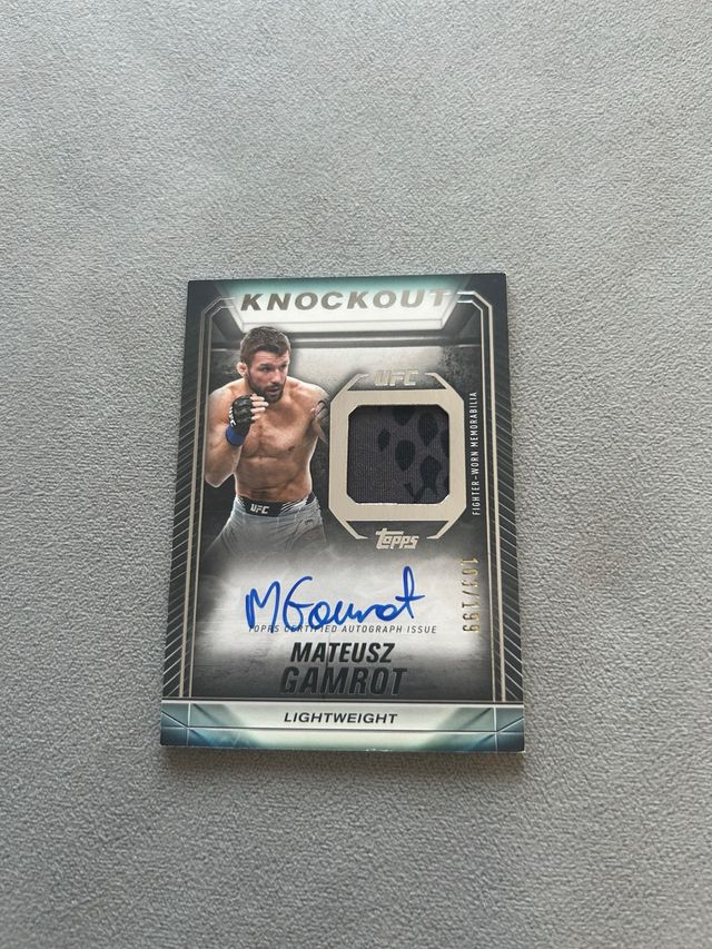 Carta UFC Gamrot Auto Numerada + Patch Deportivo