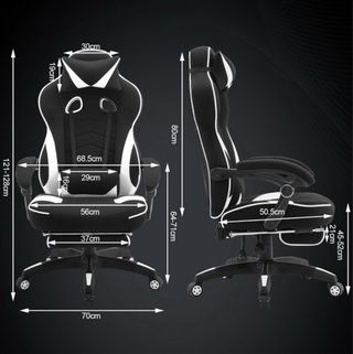 Silla Gamer negra y blanca