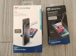 Custodia+Pellicola Cellularline iPhone XS Max