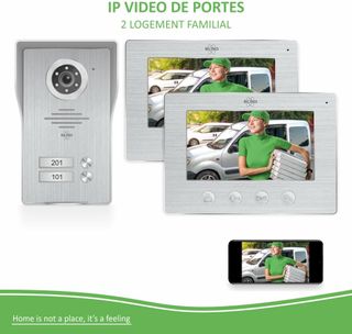 Videoportero IP WiFi ELRO DV477IP2 para 2 familias