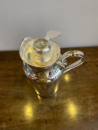 Thermos vintage argentato Macabo 1L con scatola 