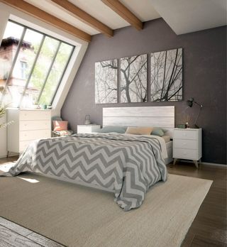 Cabecero cama + 2 mesillas Sweet blanco