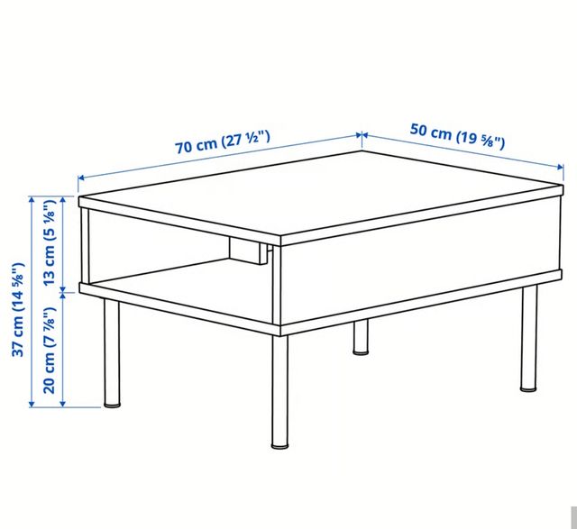 Mesita Ikea negra - Madera. Nueva