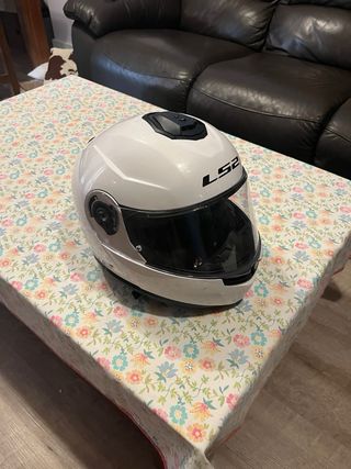 Casco moto LS2 Strobe II blanco