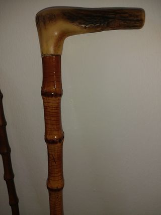 Bastoncini antichi in bambù e cervo