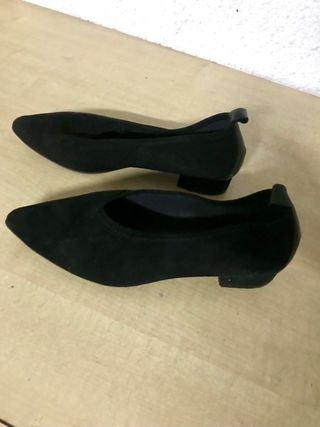 Zapatos ante y piel negros