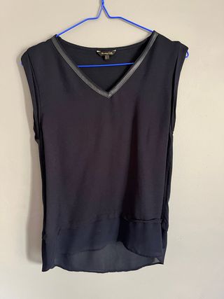 Camiseta negra Massimo Dutti